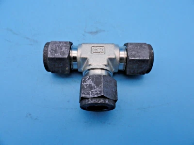 DK-LOC 1/2"SINGLE FERRULE COMPRESSION TEE STAINLESS - Image 1 of 3