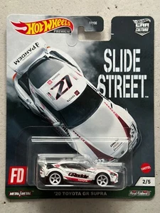 Hot Wheels Slide Street TOYOTA GR SUPRA with Protector Real Riders Car Culture - Picture 1 of 3