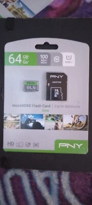 PNY Elite 64GB Class 10 microSDXC Flash Memory Card NEW - Image 1 of 2