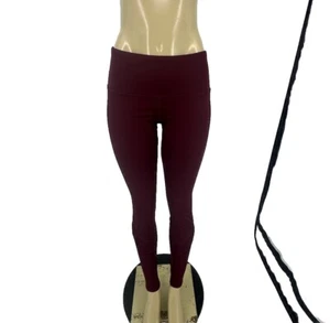 NEW Tangerine Small Women In Brick Red Active Rib Trim Pull On Leggings 4-8v - Picture 1 of 9