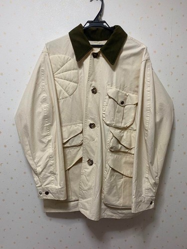 OFF WHITE FILSON giacca caccia blouson uomo taglia L 100% cotone bianco sporco vintage anni 90