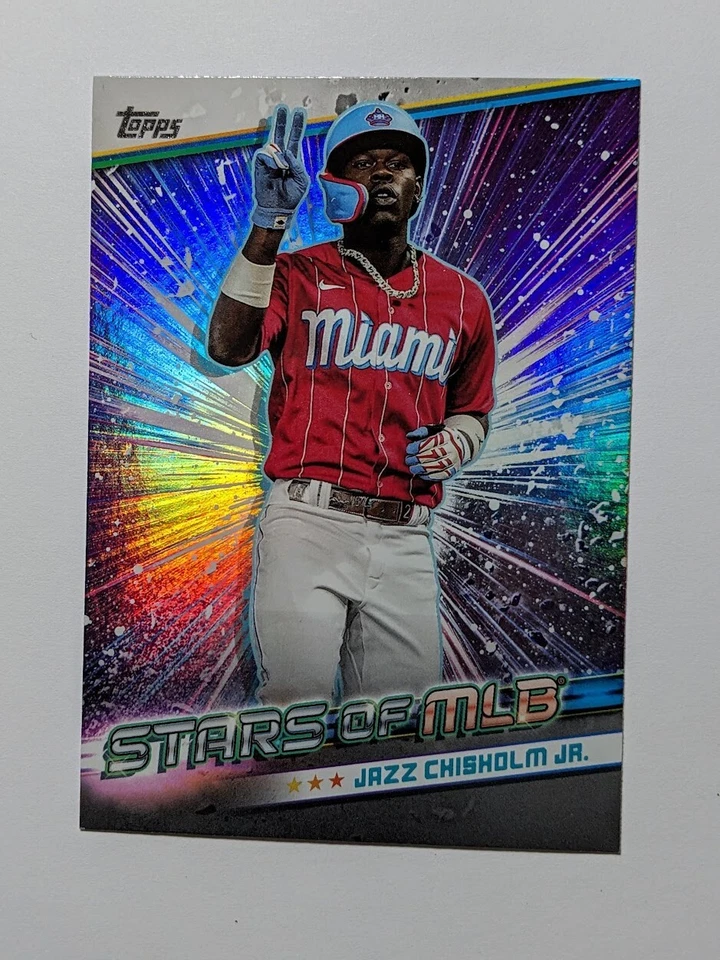 2024 Topps Series 1 Stars of MLB #SMLB-10 Jazz Chisholm Jr. Miami Marlins - Image 1 of 2