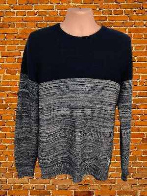 DIESEL NAVY CREW PULLOVER LARGE BAUMWOLLE HERREN HANDGEFERTIGT RINGGESPONNEN PULLOVER SWEATER  - Bild 1 von 4