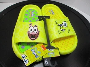 Bob Esponja Pantalones Cuadrados Para Hombres 9 Amarillo Patricio Bob Esponja Desajuste Plano Nuevo - Imagen 1 de 10