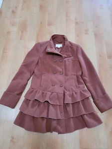Xhilaration Pea Coat Size L Milk-Chocolate Color - Picture 1 of 5