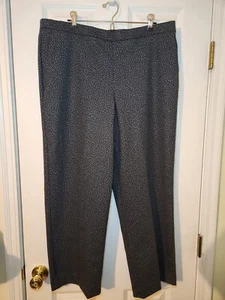 Alfred Dunner Black Print Classic Fit/Proportioned Short Pants Sz L NWT Womens - Picture 1 of 8