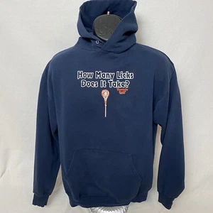 VTG Tootsie Roll How Many Licks Does It Take Halloween Hoodie Sweatshirt Sz L - Picture 1 of 8