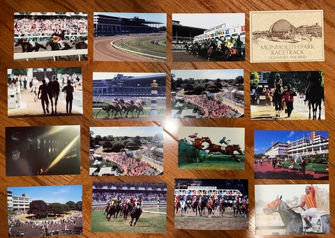 Monmouth Park Horse Racing 'Resort of Racing' New Jersey Lot 16 Postcards Vtg Cover