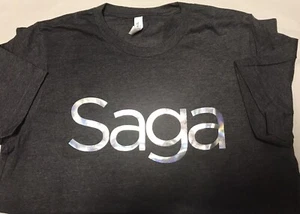 Saga Foil Logo T Shirt Adult Size Large L Skybound Image Comics Fiona Staples - Picture 1 of 4