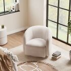 Teddy Fabric Armchair Swivel Rotating Cuddle Sofa Club Barrel Tub Chair Fireside