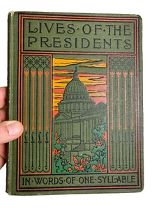 Antique Victorian Ornate Fancy Embossed Book Lives of The Presidents A. L. Burt - Foto 1 di 22
