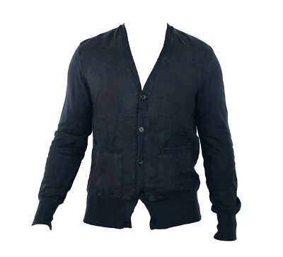 New John Varvatos USA Navy Cotton and Linen Cardigan | Size - S - Image 1 of 4