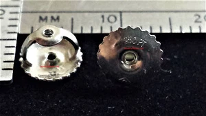 Par de tuercas traseras de pendiente de tornillo roscado poste 950 sólido 950 PLATINO 0,044" HECHO EN EE. UU. - Imagen 1 de 3