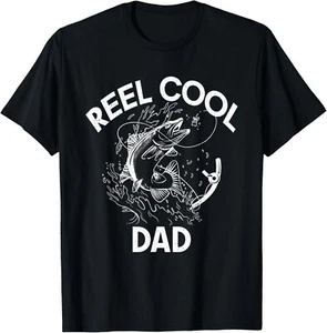 Reel Cool Dad Angling Hunting Fishing T-Shirt Hoodie - Picture 1 of 11