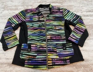 Toni Morgan Athletic Jacket Size Small Multi Color Exercise Fitness - Picture 1 of 7