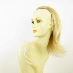 Demi-tête, demi-perruque 40cm blond doré méché blond très clair 018 en 24bt613 - Picture 1 of 8