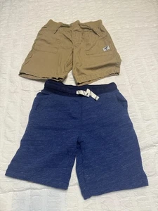 Kids Comfortable Cotton Shorts 2  Navy & Khaki Size 6 Carters GUC - Picture 1 of 7