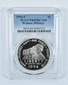 1994-P Women In Military Commemorative Dollar PR69 DCAM PCGS Blue Label *8750 - Picture 1 of 5