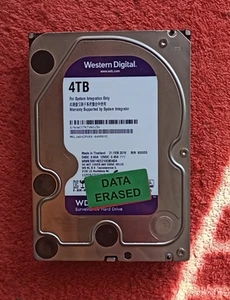 WD Purple WD40PURX 4TB SATA HDD 4 TB Internal 3.5" inch Hard Disk Drive Western - Afbeelding 1 van 1