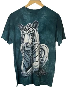 Camiseta De Colección The Mountain Tigre Siberiano Blanco Adulto M Mediana Verde SeaWorld - Imagen 1 de 9