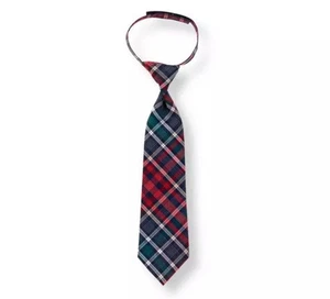 NWT $26 Janie And Jack Boys Festive Red Plaid Tie 0-3T - Picture 1 of 9