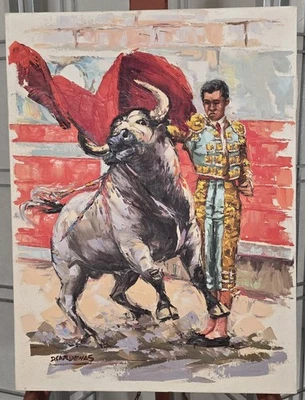 Pintura Original D. Cárdenas Artista Mexicano Torero Matador Carlos Arruza Foto 1 de 4