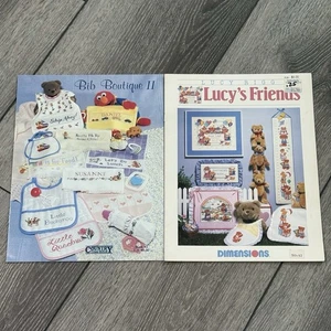 Dimensions & Country Cross Stitch Leaflets/Booklet - Baby Themed Lot Of 2 - Picture 1 of 2
