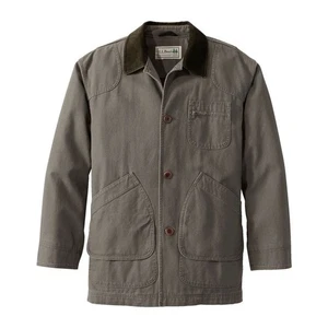 LL Bean Field Coat Chore Arbeitsjacke Herren Gr. L Tall gefüttert oliv Canvas Vintage - Bild 1 von 9