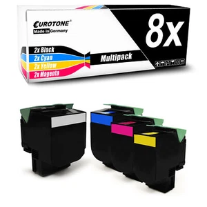 8x Toner XXL ersetzt Lexmark 80C2SC0 80C2SK0 80C2SM0 80C2SY0 802SK - 802SY - Afbeelding 1 van 4