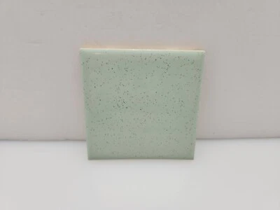 5 Vintage Romany Teal Bayberry? Black Speckles Ceramic Subway Tiles - Image 1 of 4