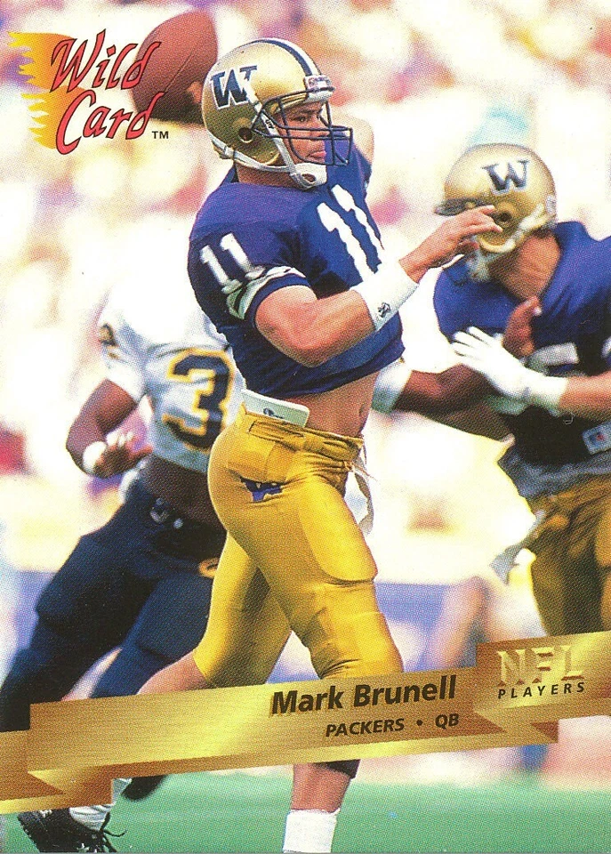 WILD-CARD Mark Brunell RC JAGUARS REDSKINS SAINTS JETS Washington HUSKIES - Image 1 of 1