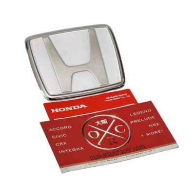 Original OEM 91-01 Honda NSX JDM parachoques delantero emblema insignia neutrón blanco NH545P Foto 1 de 4