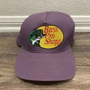 Bass Pro Shops Snapback Purple Logo Bill Cap Embroidered USA & Logo - One Size - Picture 1 of 13