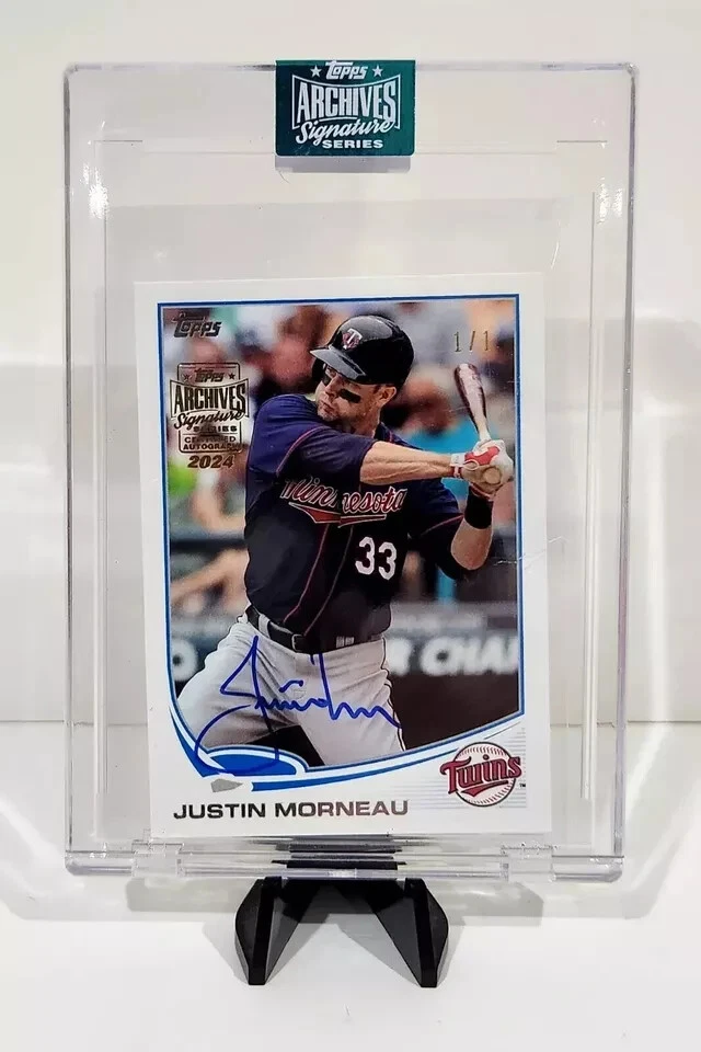 2024 Topps Archives Signature Series Justin Morneau Auto 2013 Mini #1/1 Twins - Изображение 1 из 1