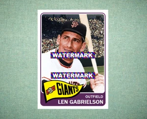 Len Gabrielson San Francisco Giants 1965 Style Custom Baseball Art Card - Picture 1 of 2