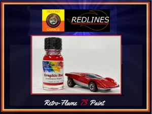 Retro-Flame 73 "Graphic Red" Urethane Paint for Hot Wheels RL Resto SCR-PT0034 - Picture 1 of 3