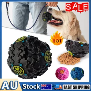 Pet Dog Giggle Ball Tough Treat Sound Activity Training Squeaky Chew Fun Toys #C - Picture 1 of 27