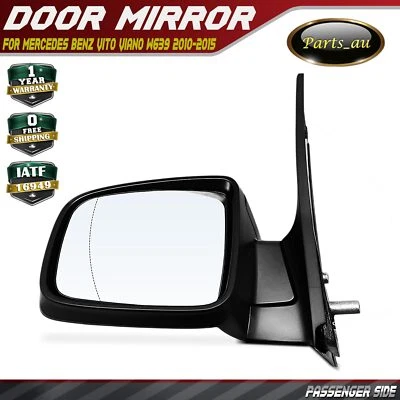 Left Textured Black Heated Door Mirror for Mercedes Benz Vito W639 2010-2015 Van - image 1 of 4