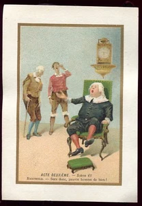 chromo " Fer Bravais " MOUVEMENT D'HORLOGE . PENDULE DE TABLE . THEATRE - Foto 1 di 2