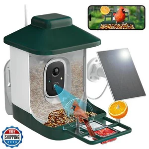 Alimentatore intelligente per uccelli AI 1 anno con fotocamera, AI identifica specie di brd potenza solare - Foto 1 di 5