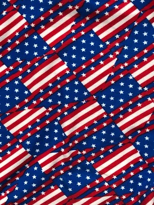 Леггинсы LulaRoe 4 июля патриотические красно-бело-голубые со звездами в полоску с флагом высокие пышные - Изображение 1 из 4