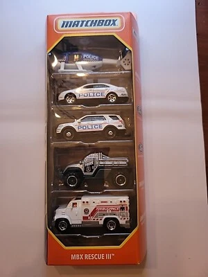 2024 Matchbox MBX Rescue III 🚔 POLICE 5-Pack | Ford Police Interceptor Helo - Image 1 of 2