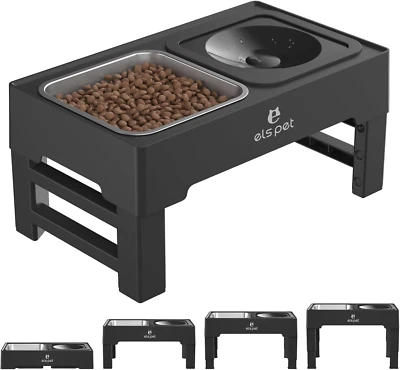 Erhöhter Hundenapf 2in1 Auslaufsicher Faltbarer Wassernapf Edelstahl Napf mit 4  - Bild 1 von 4