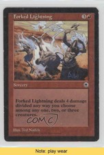 1997 Magic: The Gathering - Portal Starter Set Forked Lightning READ 2u3