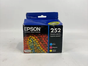 NEW - Genuine Epson DuraBrite Ultra 252 Cyan Magenta Yellow Ink Cartridges - Picture 1 of 5