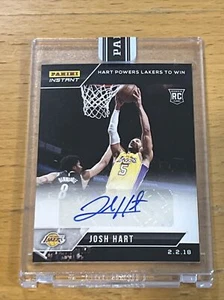 2017 Panini Instant #89 noir auto RC vrai 1/1 One of One recrue Josh Hart - Photo 1 sur 2