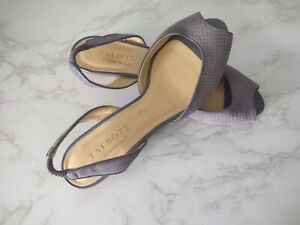 Talbots Shoes Women’s  Sz 6.5 B Lavender Purple Sling Back Leather Low Heel