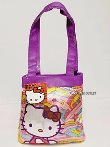 Hello Kitty Rainbows Stars Cute 10" Handbag Girls Toddler Pink Purse Sanrio Bag - Picture 1 of 6