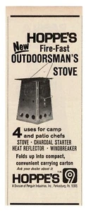 1970 HOPPE'S Fire-Fast Outdoorsman's stove Penguin Parkesburg PA Vintage Ad - Picture 1 of 1