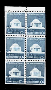 USA BOOKLET - SC# #1510d 10c. PANE OF 6 MNH DULL GUM - SEE PICTURE - Picture 1 of 1